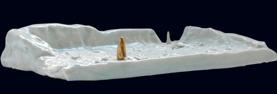 Paisatge - Porcelain, glace and gold - 2007 - 4 x 24 x 14 cm